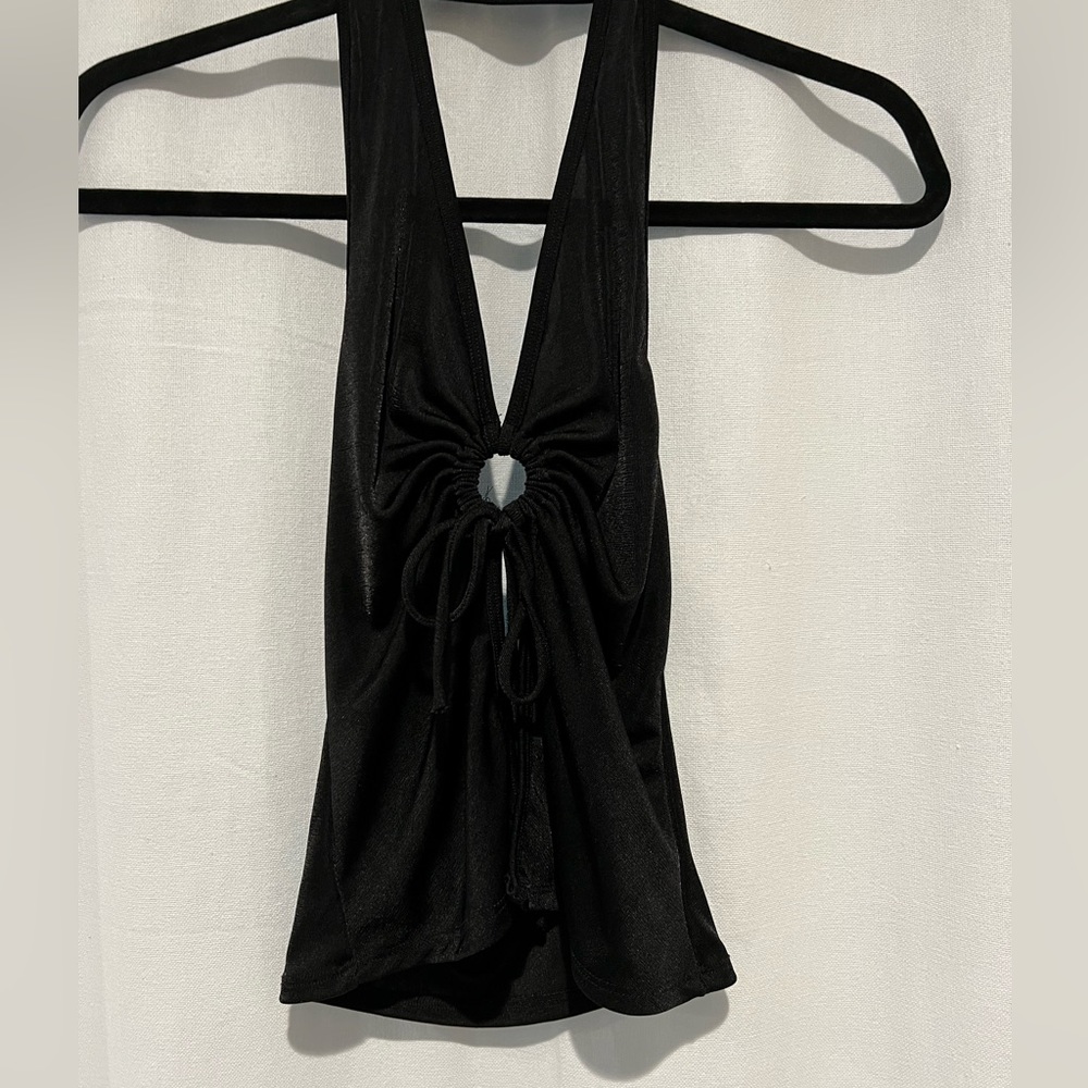 Black halter top